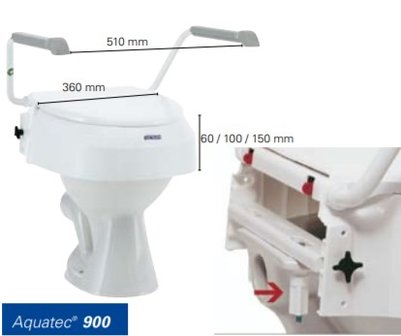 TOILETVERHOGER INVACARE AQUATEC AT900