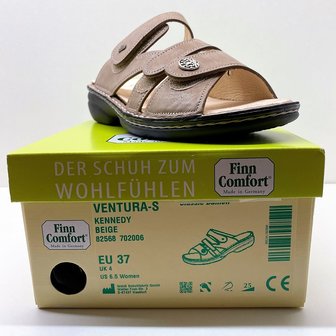 FINN COMFORT - Dames model, slipper, muiltje - Ventura-S, Kennedy, beige, maat 37