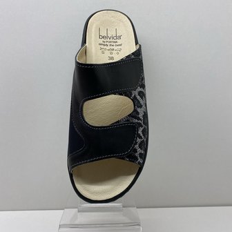 BELVIDA - .10.302.0 - SLIPPER MUILTJE - ZWART - MAAT 38