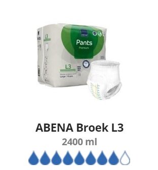 ABENA PANTS PREMIUM L3 - 2400ML - GROEN