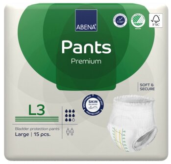 ABENA PANTS PREMIUM L3 - 2400ML - GROEN