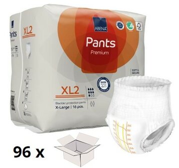 ABENA PANTS PREMIUM XL2 - 1900ML - ORANJE - KARTON