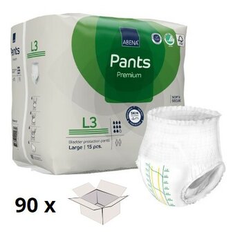 ABENA PANTS PREMIUM L3 - 2400ML - GROEN - KARTON