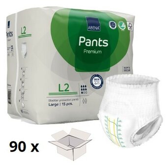 ABENA PANTS PREMIUM L2 - 1900ML - GROEN - KARTON