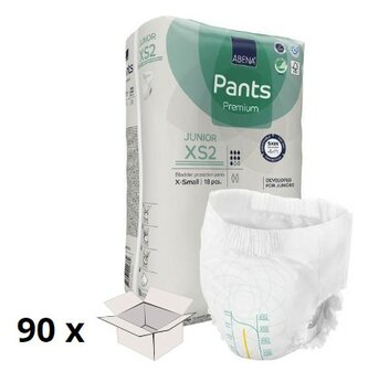 ABENA PANTS PREMIUM XS2 JUNIOR - 1500ML - TURKOOIS - KARTON