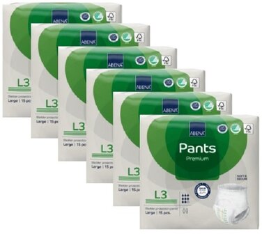 ABENA PANTS PREMIUM L3 - 2400ML - GROEN - KARTON