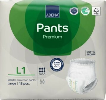 ABENA PANTS L1 - 1400ML - GROEN - KARTON