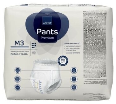 ABENA PANTS PREMIUM M3 - 2400ML - BLAUW - KARTON