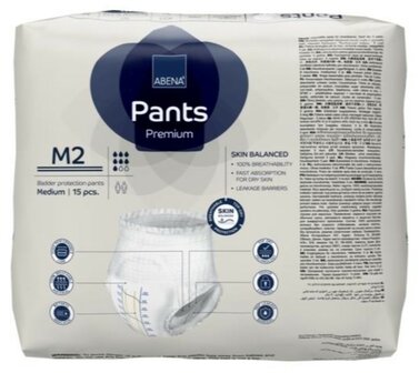 ABENA PANTS PREMIUM M2 - 1900ML - BLAUW - KARTON