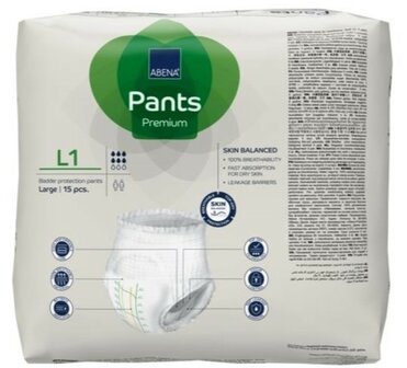 ABENA PANTS PREMIUM L1 - 1400ML - GROEN