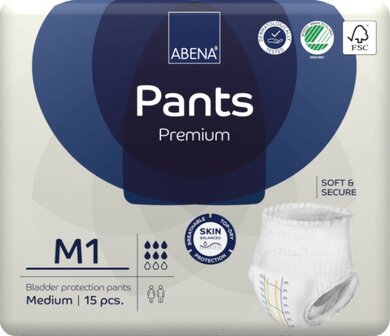 ABENA PANTS PREMIUM M1 - 1400ML - BLAUW