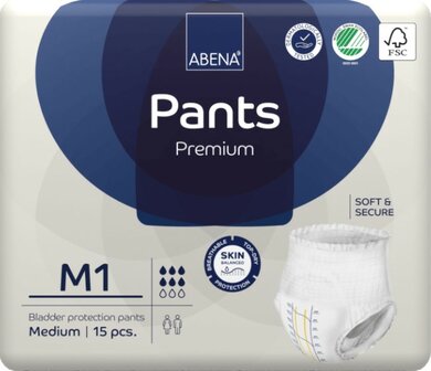 ABENA PANTS M1 - 1400ML - BLAUW - KARTON