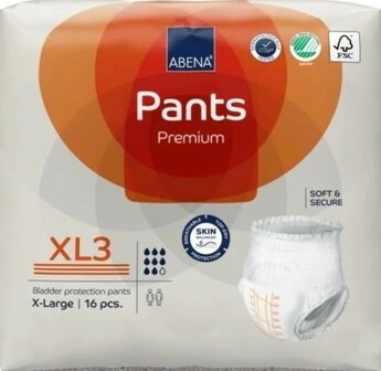 ABENA PANTS PREMIUM XL3 - 2600ML - ORANJE - KARTON