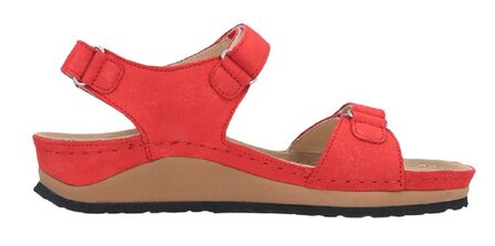 BERKEMANN - DAMES SANDAAL FLORE 01353-210 - ROOD - MAAT EU: 41,5 en UK: 7,5