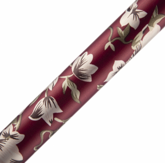 WANDELSTOK OPVOUWBAAR BURGUNDY 74-84CM