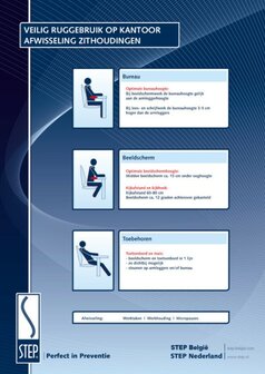 STEPBOEK VEILIG RUGGEBRUIK OP KANTOOR AFWISSELING ZITHOUDINGEN