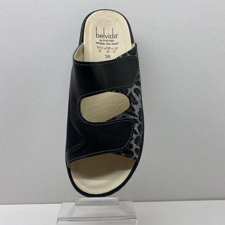 BELVIDA - .10.302.0 - SLIPPER MUILTJE - ZWART - MAAT 38