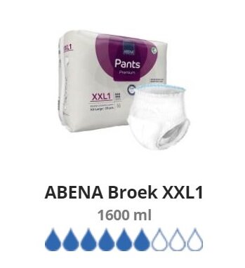 ABENA PANTS PREMIUM XXL1 - 1700ML - PURPER - KARTON