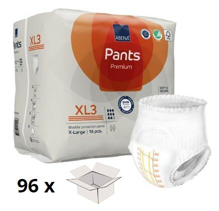 ABENA PANTS PREMIUM XL3 - 2600ML - ORANJE - KARTON