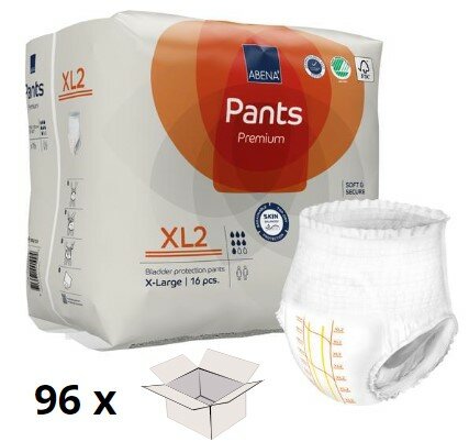 ABENA PANTS PREMIUM XL2 - 1900ML - ORANJE - KARTON