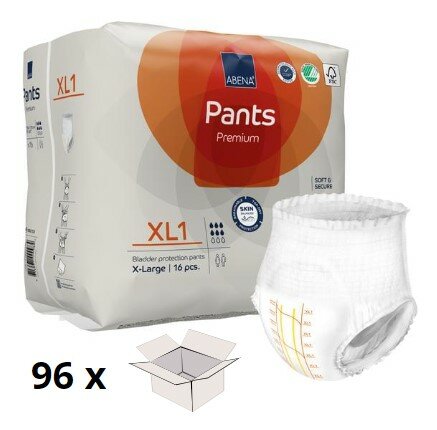 ABENA PANTS PREMIUM XL1 - 1400ML - ORANJE - KARTON