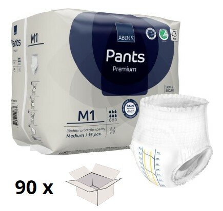 ABENA PANTS PREMIUM M1 - 1400ML - BLAUW - KARTON