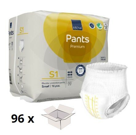 ABENA PANTS PREMIUM S1 - 1400ML - GEEL - KARTON