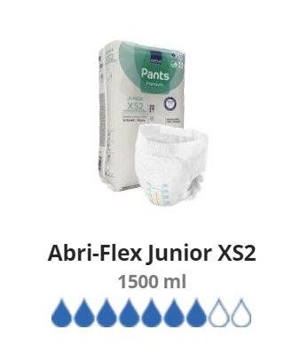 ABENA PANTS PREMIUM XS2 JUNIOR - 1500ML - TURKOOIS - KARTON