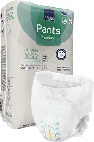 ABENA PANTS PREMIUM XS2 JUNIOR - 1500ML - TURKOOIS - KARTON