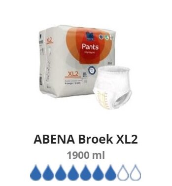 ABENA PANTS PREMIUM XL2 - 1900ML - ORANJE