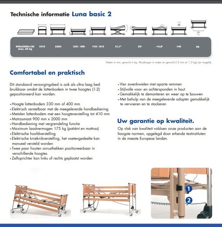 ZIEKENHUISBED LUNA BASIS II