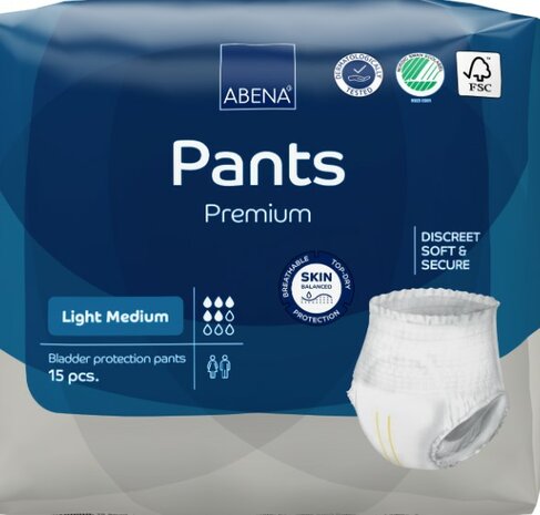 ABENA PANTS PREMIUM M0 - 1100ML - BLAUW - KARTON