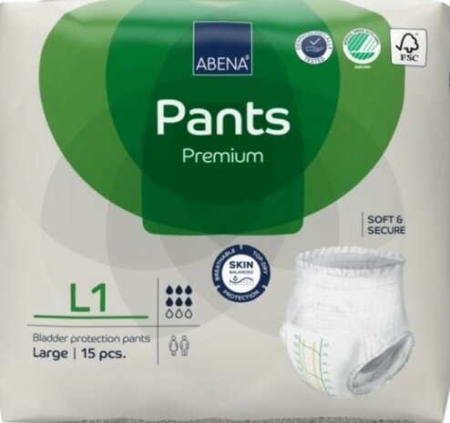 ABENA PANTS L1 - 1400ML - GROEN
