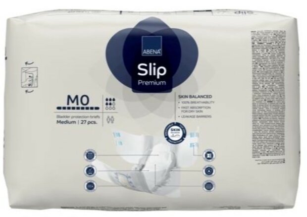 ABENA SLIP PREMIUM M0 - 1500ML - BLAUW - KARTON