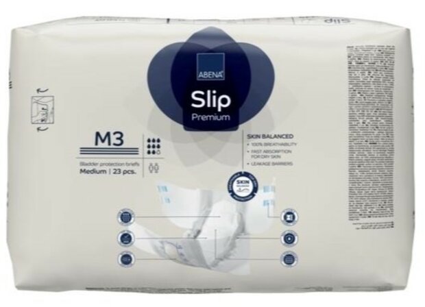 ABENA SLIP PREMIUM M3 - 3100ML - BLAUW - KARTON