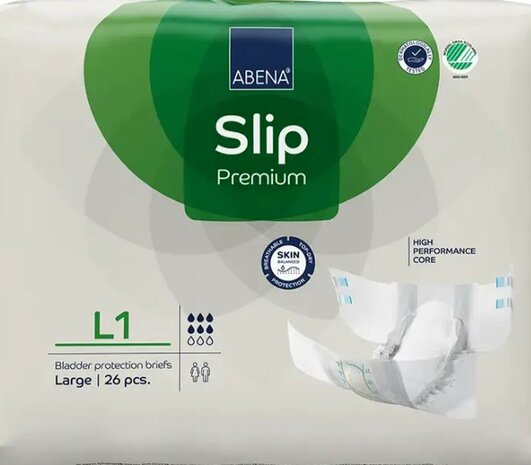 ABENA SLIP PREMIUM L1 - 2500ML - GROEN