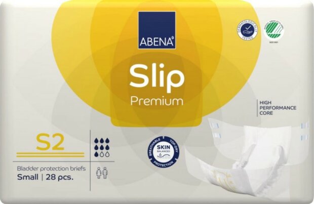 ABENA SLIP PREMIUM S2 - 1800ML - GEEL 