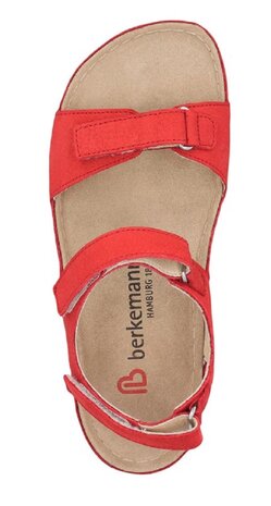 BERKEMANN - DAMES SANDAAL FLORE 01353-210 - ROOD - MAAT EU: 41,5 en UK: 7,5