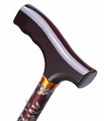 WANDELSTOK OPVOUWBAAR BURGUNDY 74-84CM