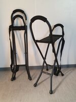 PLUVIOSE WANDELSTOKSTOELTJE - HOGE ZITTING - ALUMINIUM - ZWART -- PL4B1